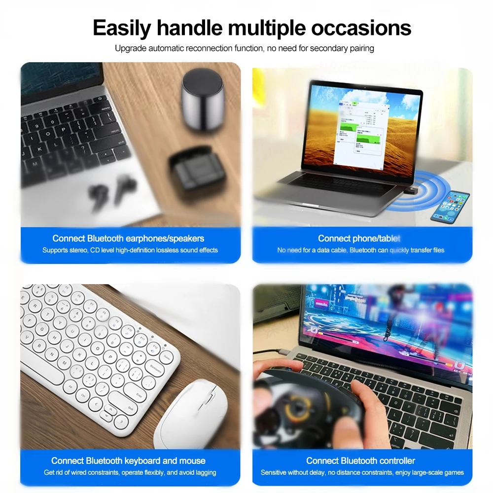 900Mbps WiFI 6 USB 어댑터 Bluetooth 5.4 무선 네트워크 카드 듀얼 밴드 드라이버 무료 Wi-Fi 안테나 동글 Wifi6 for PC Win 10 11