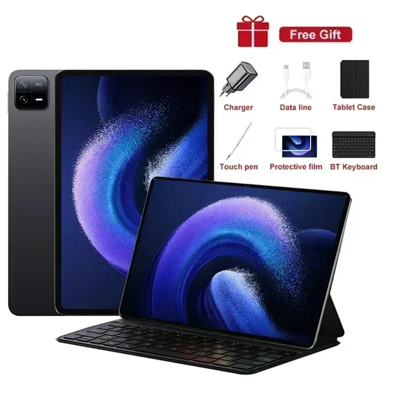 thumbnail image 1 of Tableta Pad 6 Pro versión global 2024 Android 13 16 GB 1 TB Dual SIM 10 núcleos WPS GPS Bluetooth 5G Red Llamada telefónica Mi Tablet PC, 1 of 5