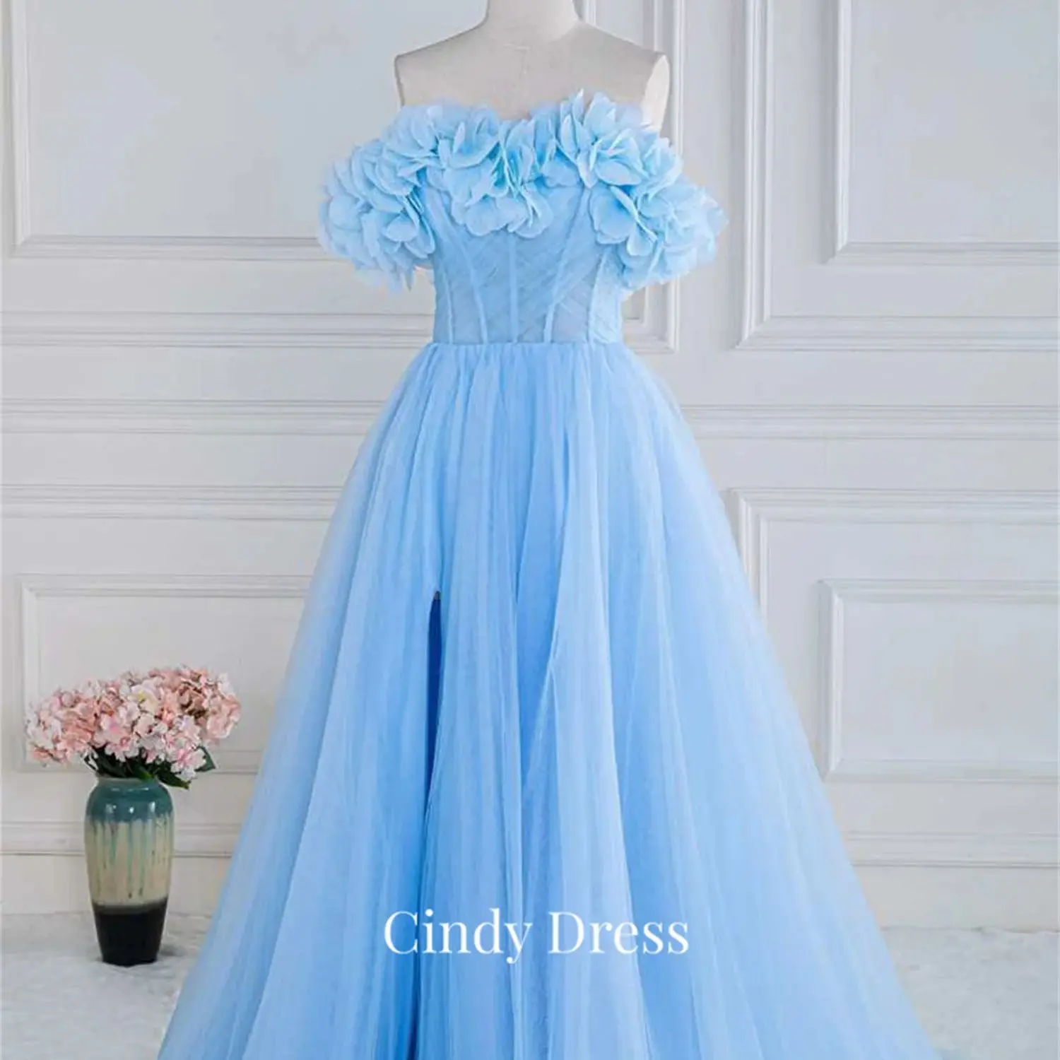 

Женское ТРАПЕЦИЕВИДНОЕ ПЛАТЬЕ Cindy, элегантное голубое платье с открытыми плечами и длинным шлейфом, блестящее коктейльное платье для свадьбы и выпускного вечера