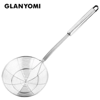 Solid 18/8 Stainless Steel Spider Strainer Skimmer Ladle, 14/16/18/20cm Frying Spoon with Handle – Kitchen Tools
