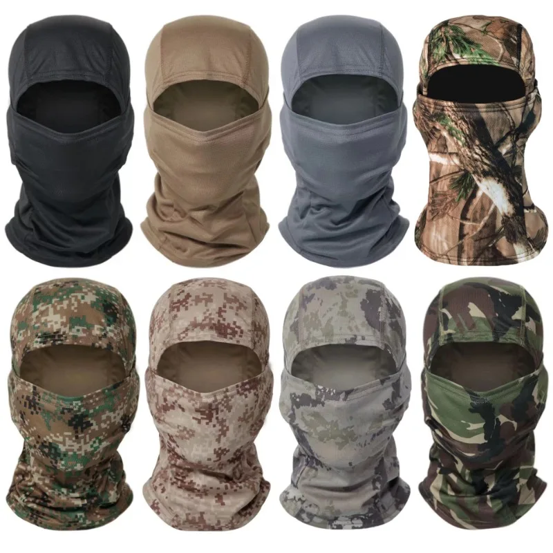 Outdoor Breathable Sunscreen Headscarf Camouflage Face Mask Neck Gaiter Designer Hole Headband Balaclava For Hiking Cycling 1 piece outdoor headscarf male female riding sunscreen seamless multi function changeable magic headscarf bicycle hand towel