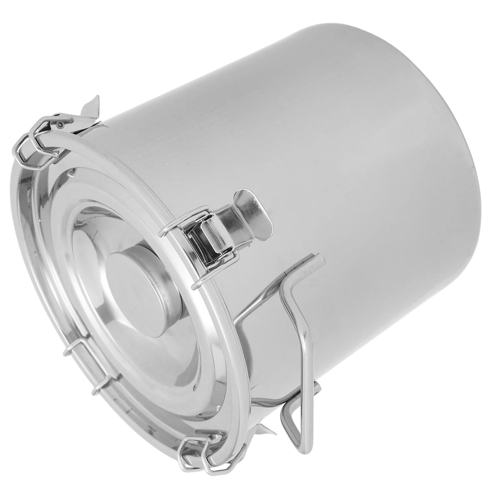 

Stainless Steel Sealed Bucket Milk Jugs Small Barrel Ice Canister Kitchen Storage 304 Airtight Oil Flour