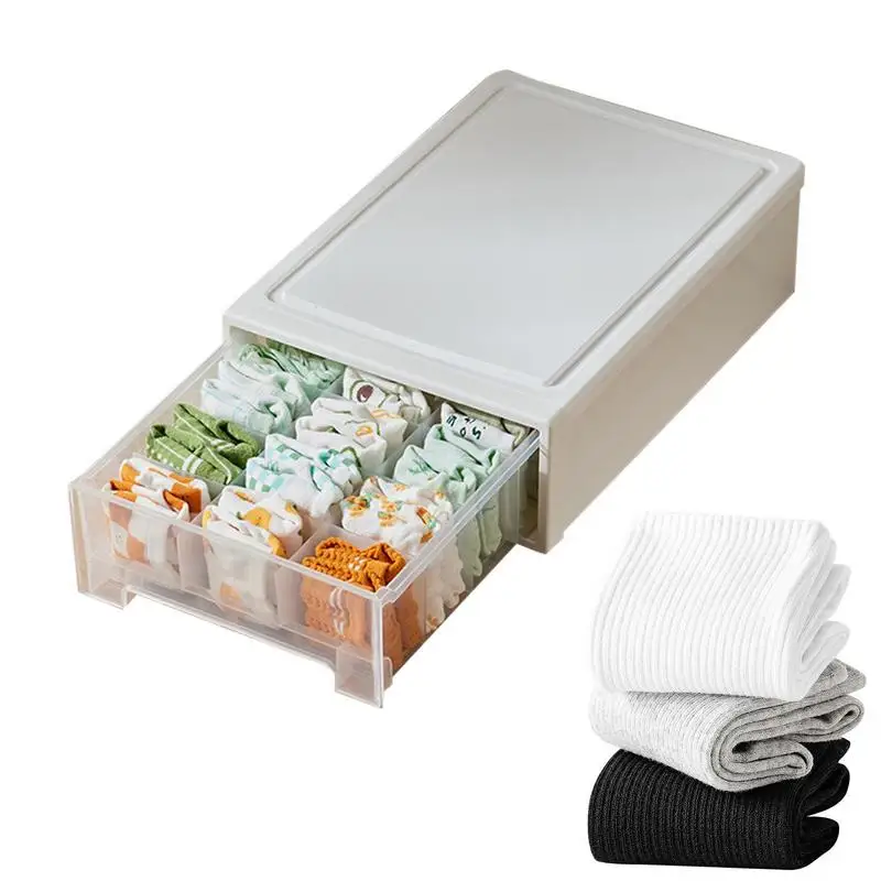 

Underwear Organizer With Lid 3 In 1 Clothes Organizer For Storing With Multiple Compartments Large Capacity Underwear