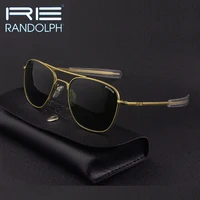 RE lunettes de soleil homme armée américaine militaire Aviation pilote lunettes de soleil femme marque de luxe Vintage métal titane cadre lentille en verre 1