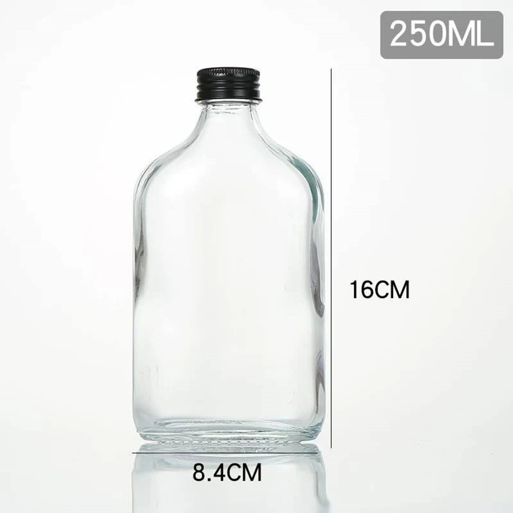 Glass Bottle Aluminum Cap Coffee Drink Juice Bottle 50ml/100ml/200ml/250ml/350ml/500ml
