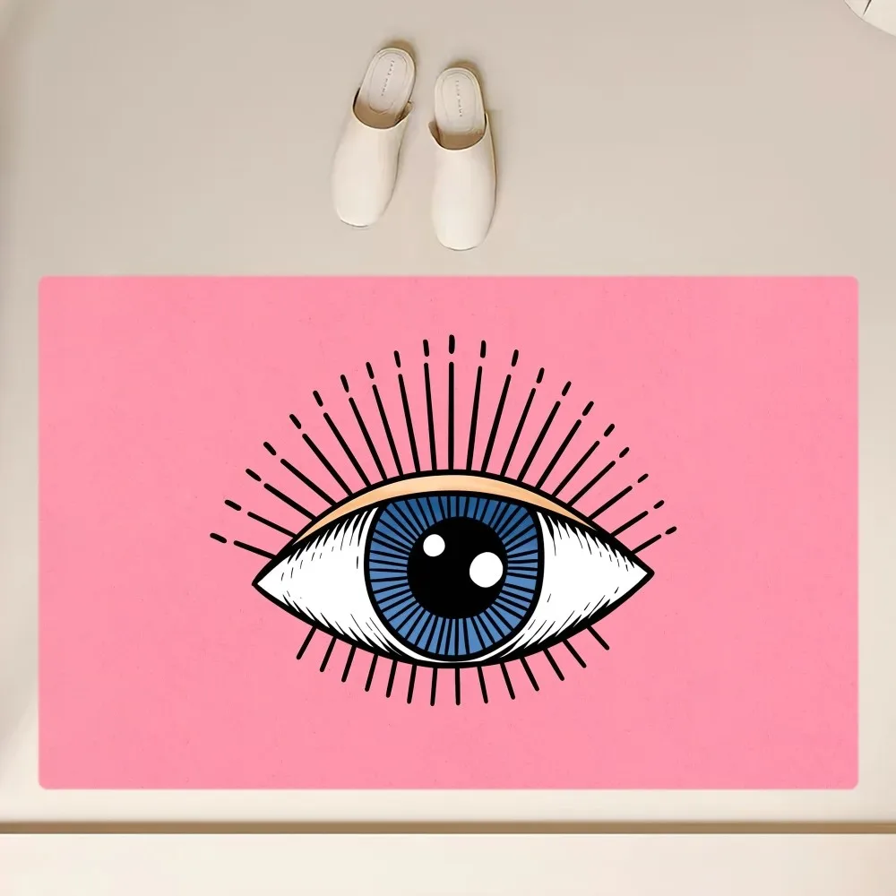 Evil Eye Floor Mat  Anti-Slip Bathroom Kitchen Bedroom Living Room Entrance Rug Home Decor 3