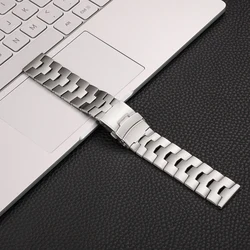 Luxury Titanium Metal Watch Band, 22mm - Premium Business Bracelet - 22mm Universal (Silver)