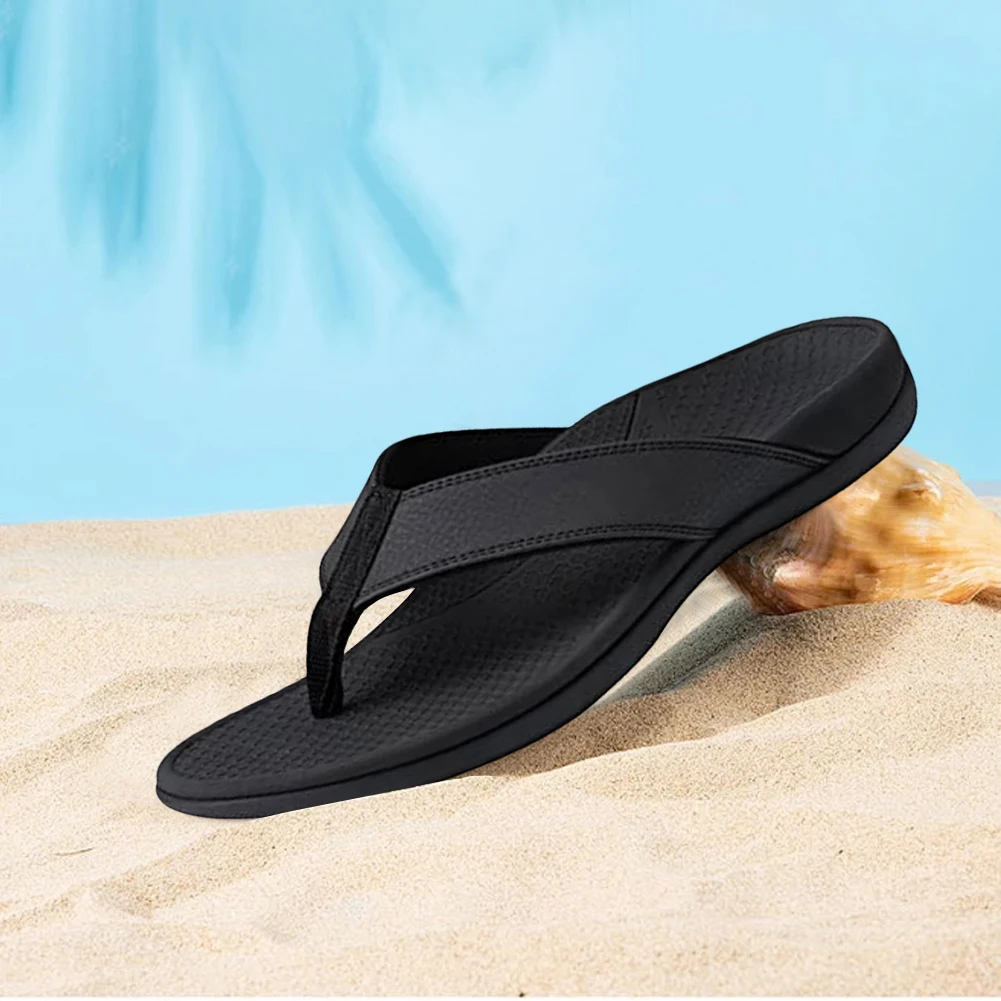 Men Orthopaedic Sandals with Arch Support Supportive Beach Slippers Comfortable Walking Slippers Non Slip for Outdoor Beach