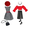 Doll Clothes Deluxe Fashion Pack Tea TIME Black & RED Classic Set for 11.5” Doll 5