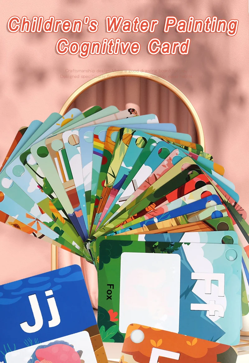 Magic Reusable Water Coloring Flash Cards With Pen