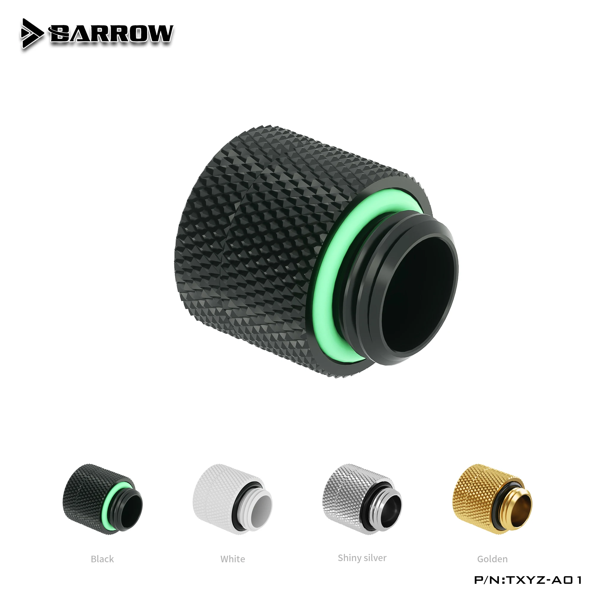 

Barrow TXYZ-A01,13mm Male To Female ExtenderRotary Fittings ,G1/4 Male To Female Water Cooling Fittings