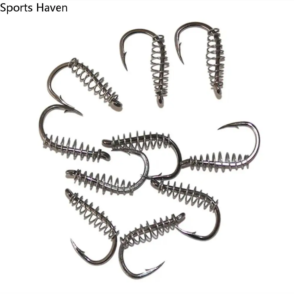 

20Pcs Carp Fishing Hook Barbed Hook 3#-13# Single Circle Swivel Explosion Hooks Fishing Tackle