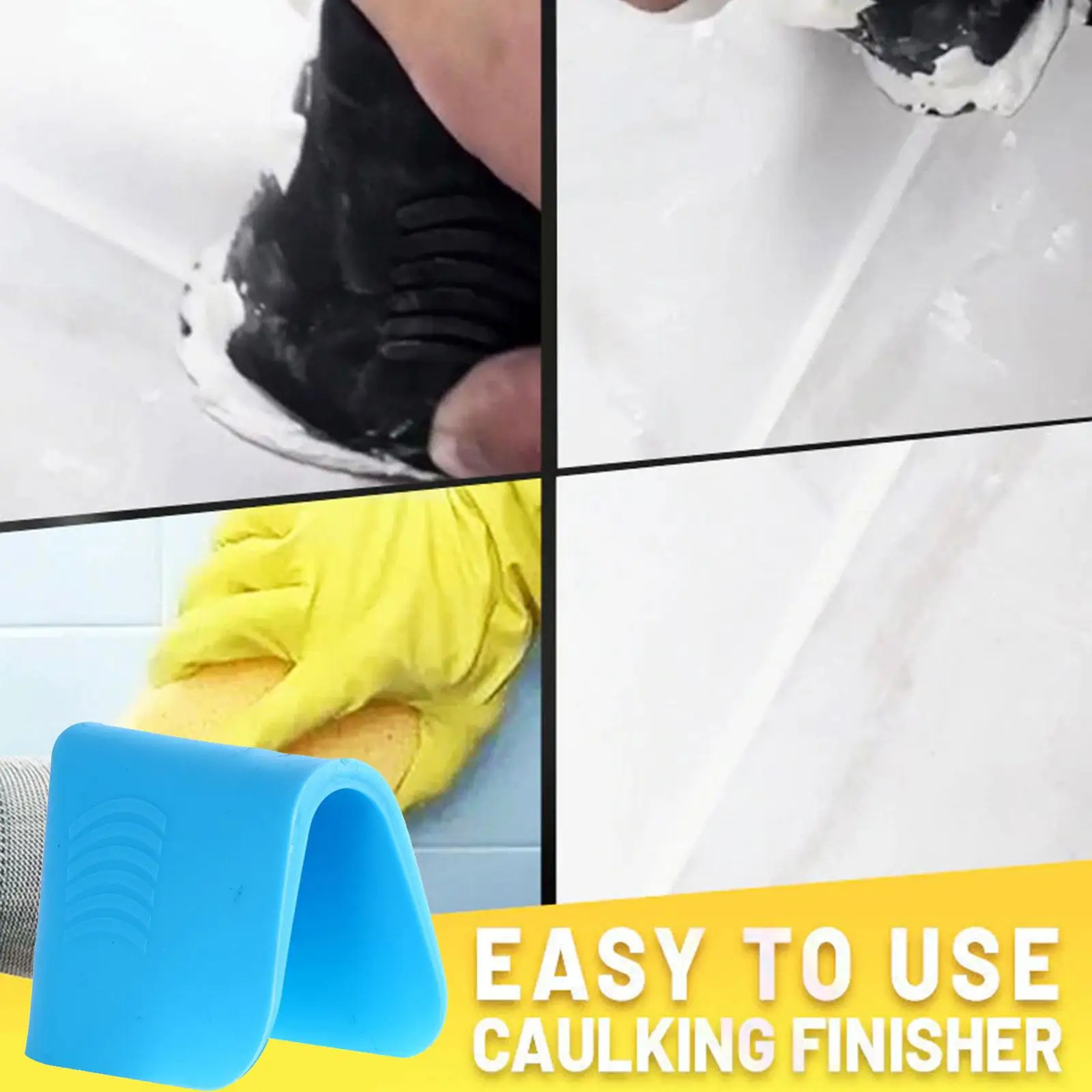 1pc Caulking Finisher Tool Rubber Caulking Finisher Tile Grout Tool Sealant Smooth Scraper Grout Filling Beautify Tool 5