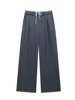Willshela Women Fashion Solid Lace Up Side Zipper Straight Pants Vintage High Elastic Waist Female Chic Lady Trousers 6