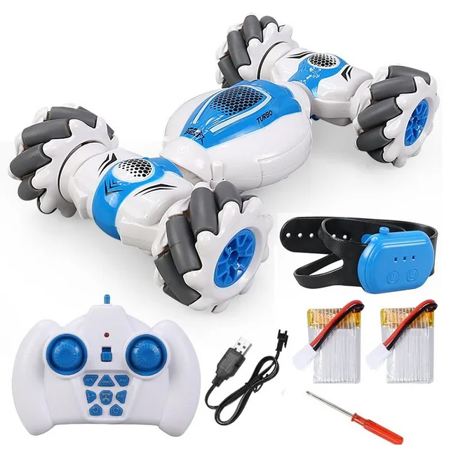 S-012 RC Stunt Car Remote Control Watch Gesture Sensor Electric Toy RC Drift Car 2.4GHz 4WD Rotation S012 kids Christmas gifts 1