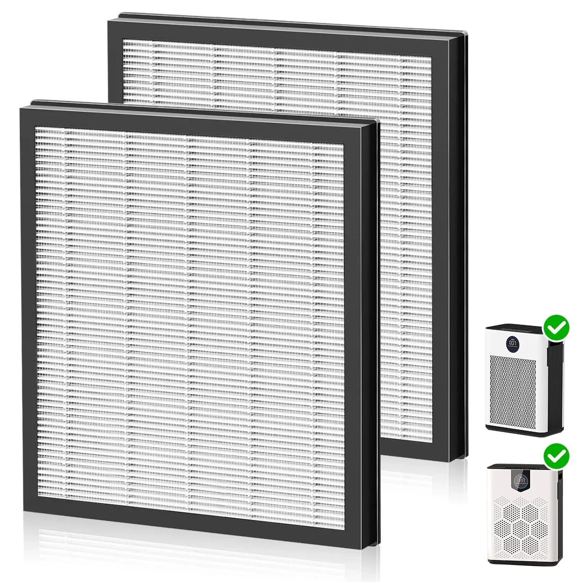 Lot de 2 filtres HEPA H14 de rechange pour purificateurs AIRFIRE AP304 et JOWSET AP303/AP304