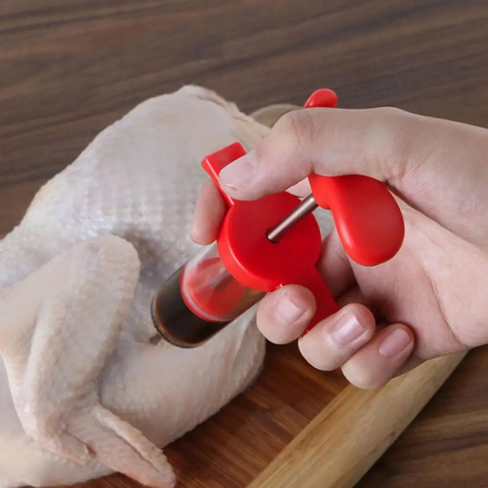 Description Picture 5 of itemBBQ Meat Injector Turkey Baster Syringe Stainless Steel Needle Marinade Injector Turkey Chicken Syringe Sauce Injection BBQ Tool