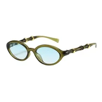 Lunettes de soleil rétro ovales petites pour femmes et hommes, avec rivets, monture tendance, lunettes de luxe, protection UV400, marque Oculus, Gafas pour femme 1