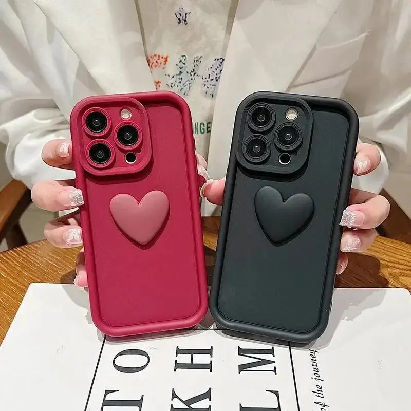 Adorable 3D Love Heart Phone Case