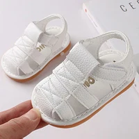 Baby Girls Boys First Walking Shoes Flats Adjustable PU Leather Anti-Slip Soft Rubber Sole Shoes Infant Girls Boys Outdoor Baby 1