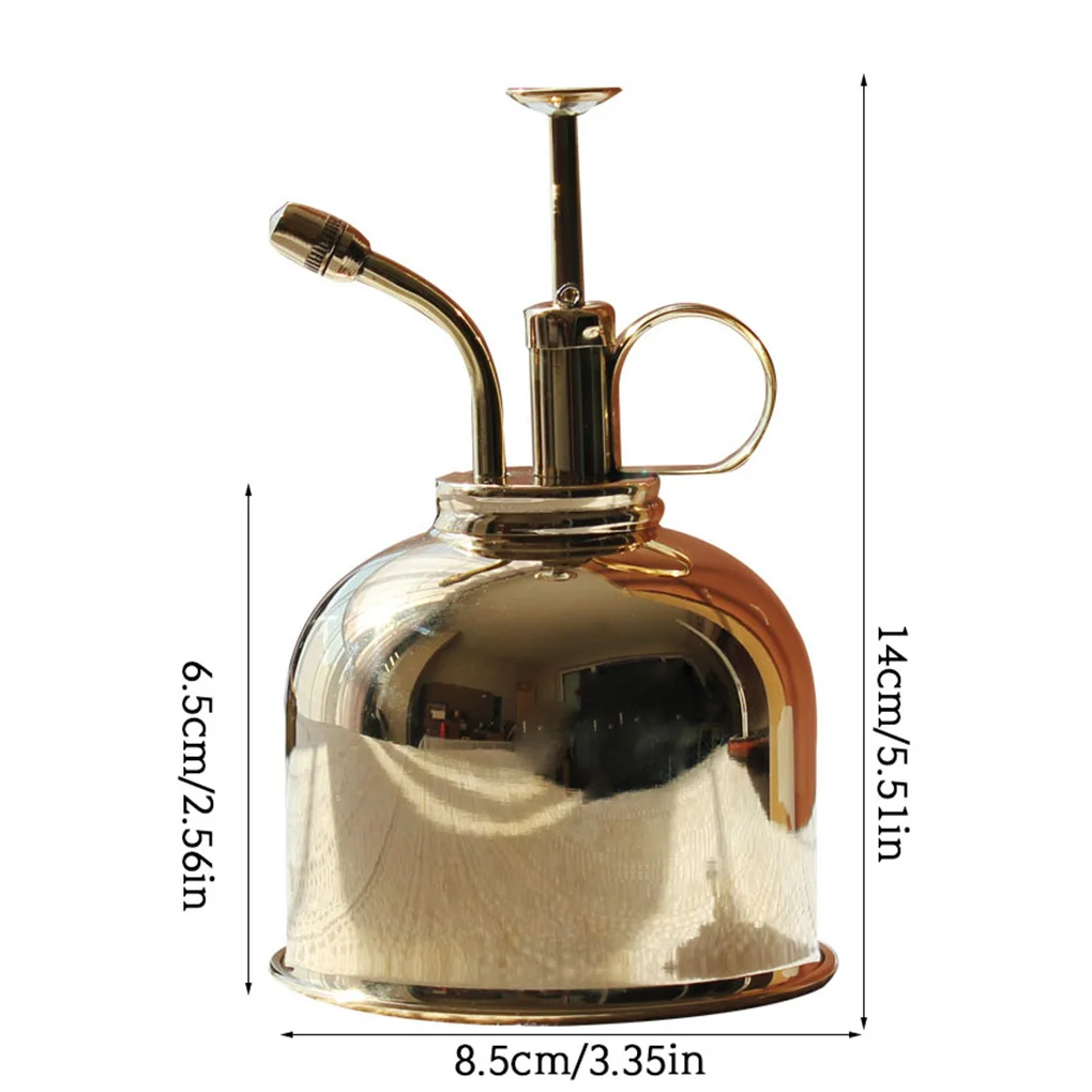 Water Sprayer 300ml Vintage Brass Spray Bottle for Indoor Garden