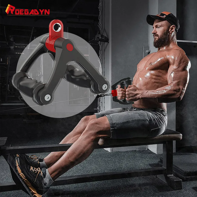 V Bar Fitness Pulley Machine, Ergonômica, Rotação 360 °, Bíceps