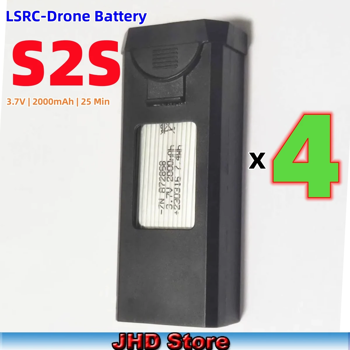 JHD Original LSRC S2S Battery for S2S Battery 2000mAh Mini Drone RC Qudcopter Original replacement lithium battery