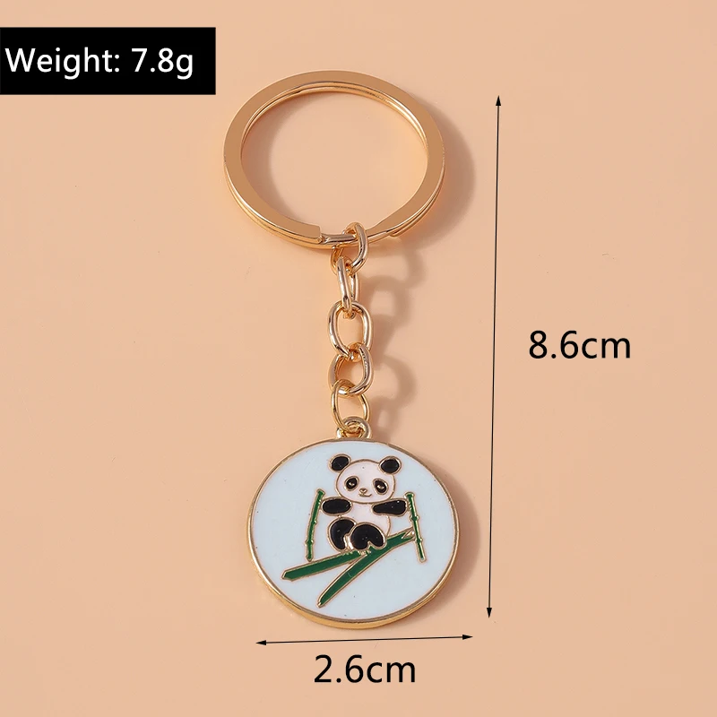 Aihua Niedliche Emaille Cartoon Tier Hund Bär Schlüsselanhänger Panda Ente Schlüsselring Auto-Schlüsselhalter Handtaschenanhänger DIY Schmuck Geschenke – Detail 10