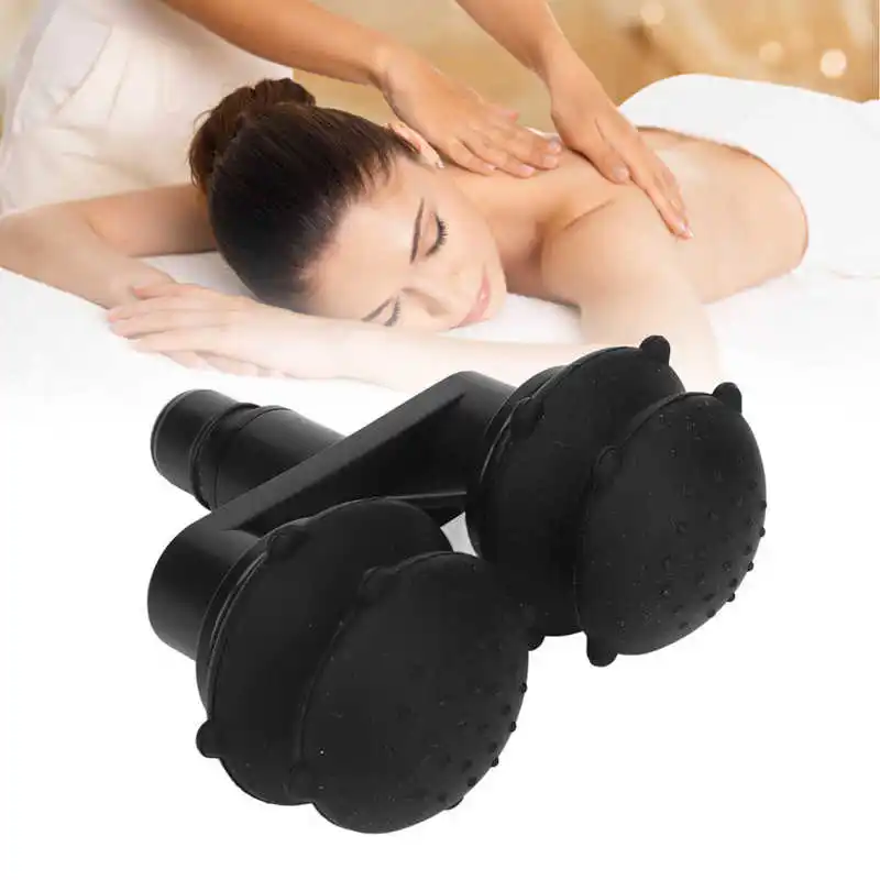 

Silicone Massager Replacement Head 0.7in Outer Diameter Odourless Muscle Relaxation Massage Attachment Heads Black Reduces Pains