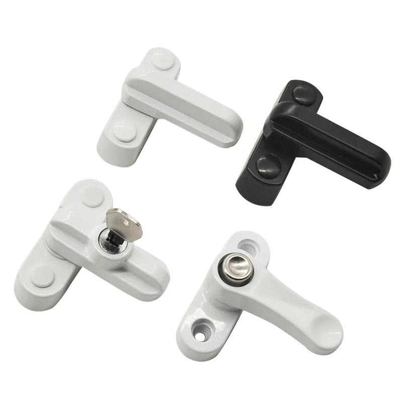 Porta de Aço Plástico e Janela Bloqueio em Forma de t Fivela Anti-roubo Hardware de Janela com Chave Pcs