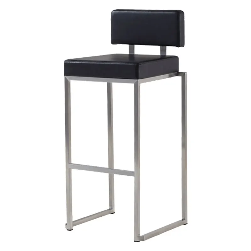 Nordic Style Creative Stainless Steel High Bar Chair Modern Minimalist