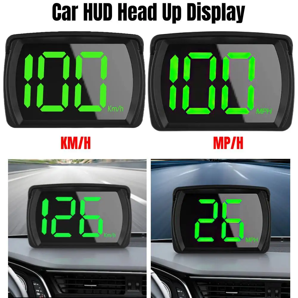 CarDigitalGPSHUDSpeedoUSBHeadUpHDDisplaySpeedMeterHigh