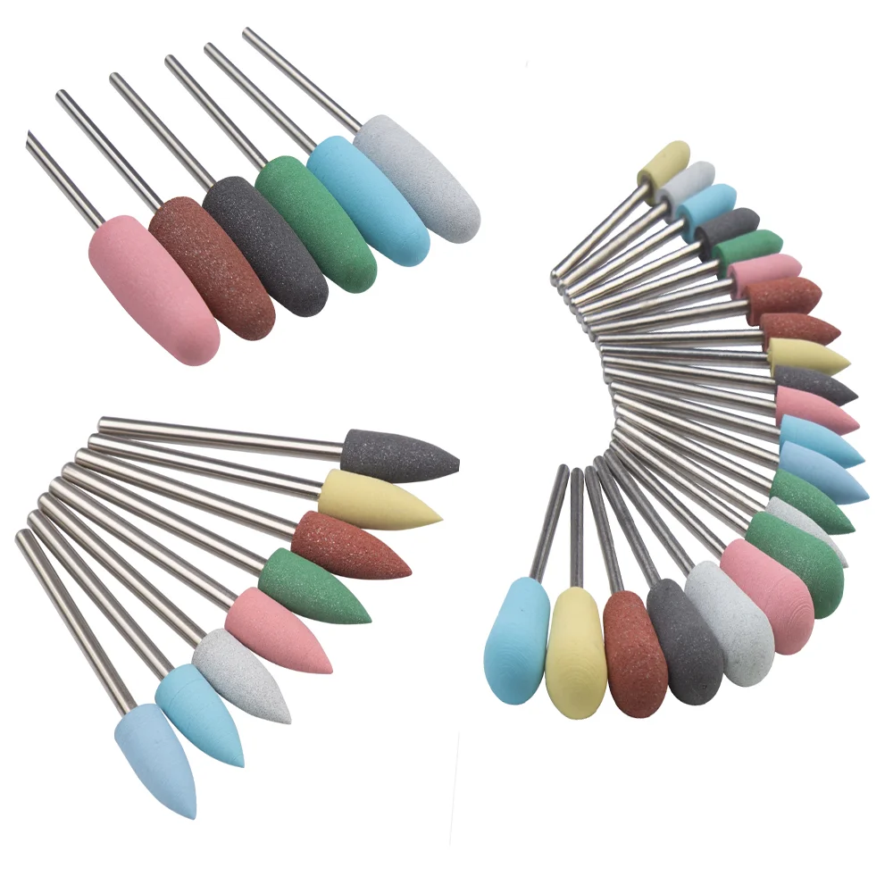 10pcsRubberNailDrillBitRubberManicureDrillsElectricRotary