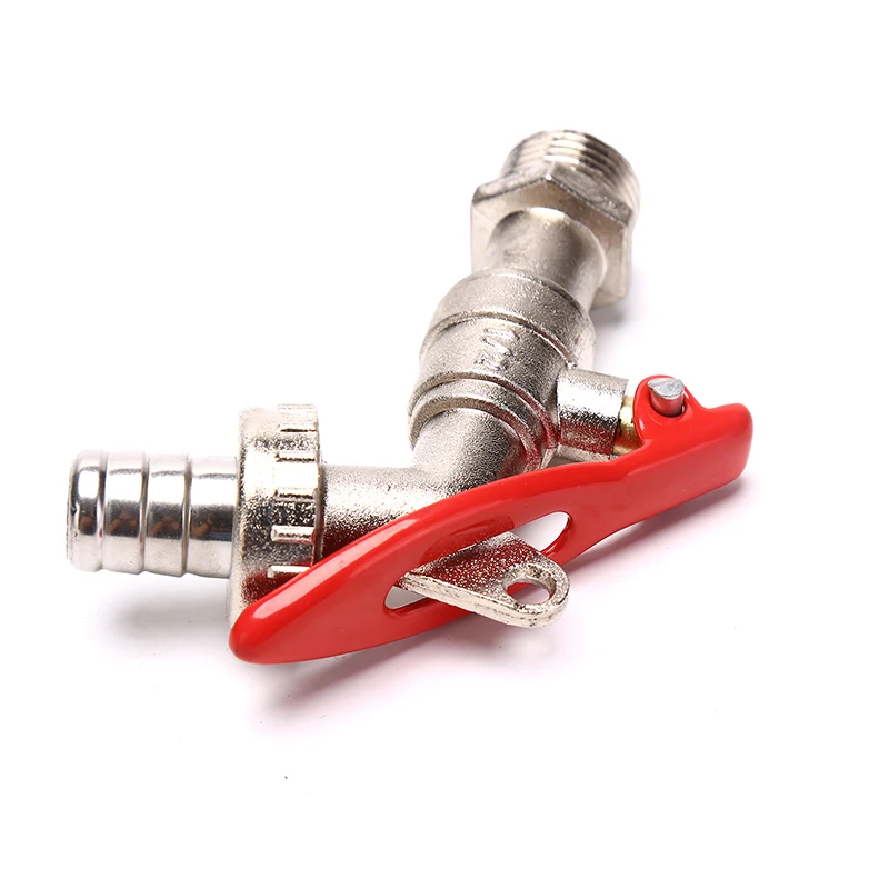 Garden Hose Faucet With Lock Water Tank Connector Replacement Tools 1/2 Inch Brass Wire Water Tap Lockable Faucet 3