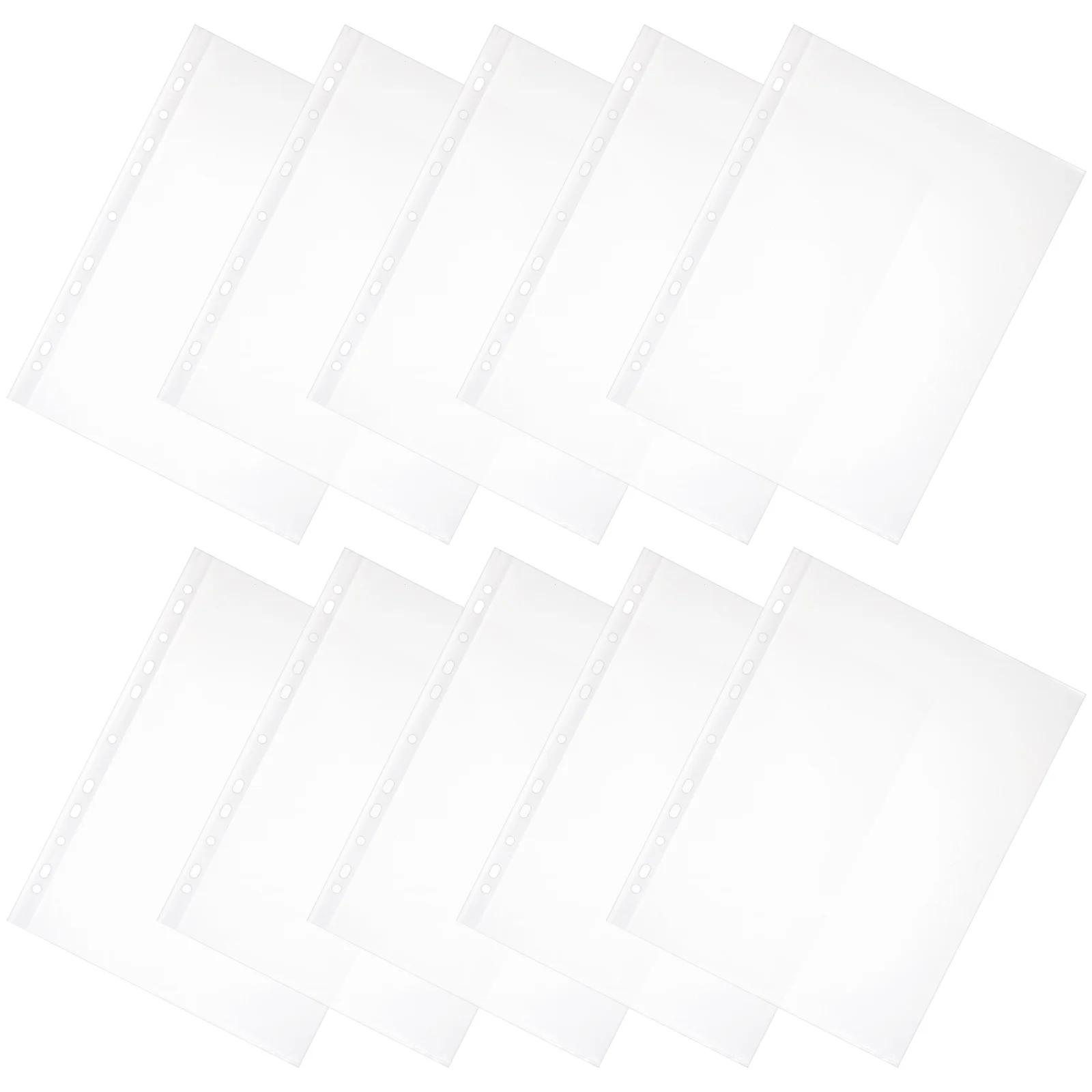

100 Pcs A4 File Bag Waterproof Folders Clear Paper Sleeves Protector Binder Transparent Sheet Protectors Page Pp