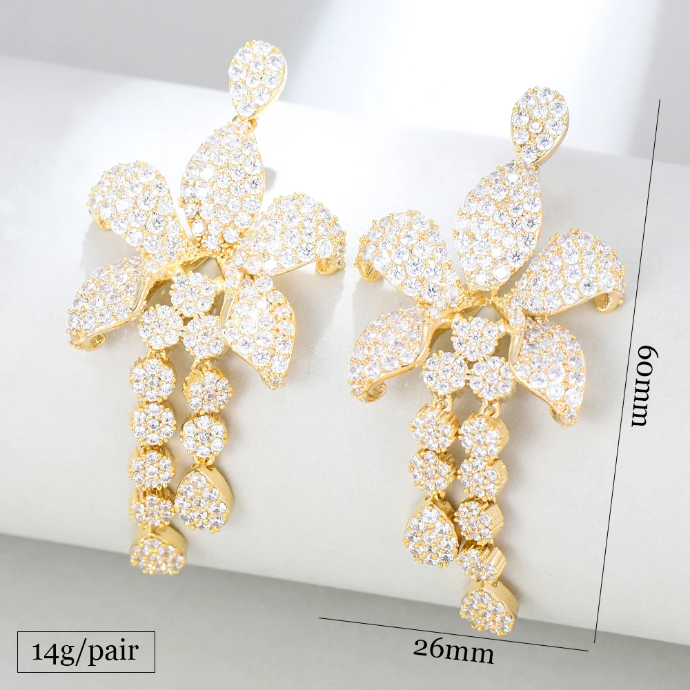 fcity.in - Flower Earrings For Haldi / Twinkling Chunky Earrings