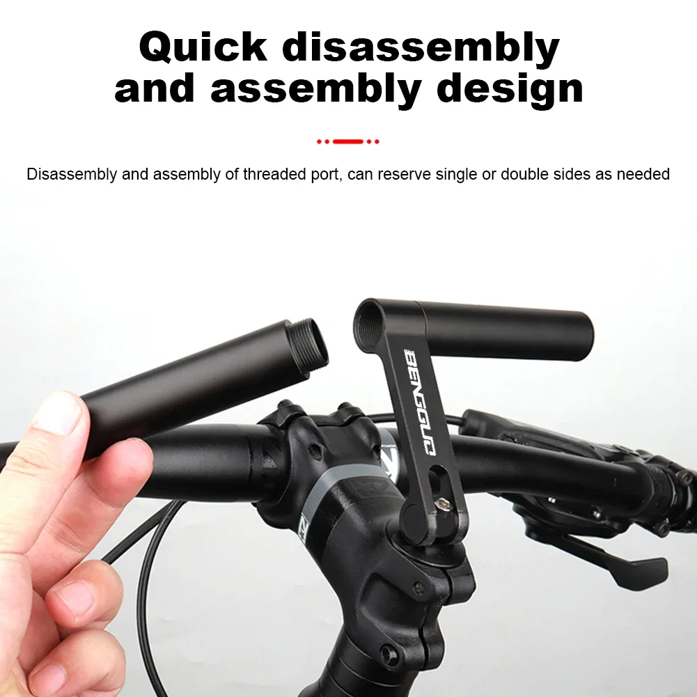 10/20/30cm Bicycle Handlebar Extended Bracket Aluminum Alloy Adjustable Extension Bar Bike Computer Light Phone Stand