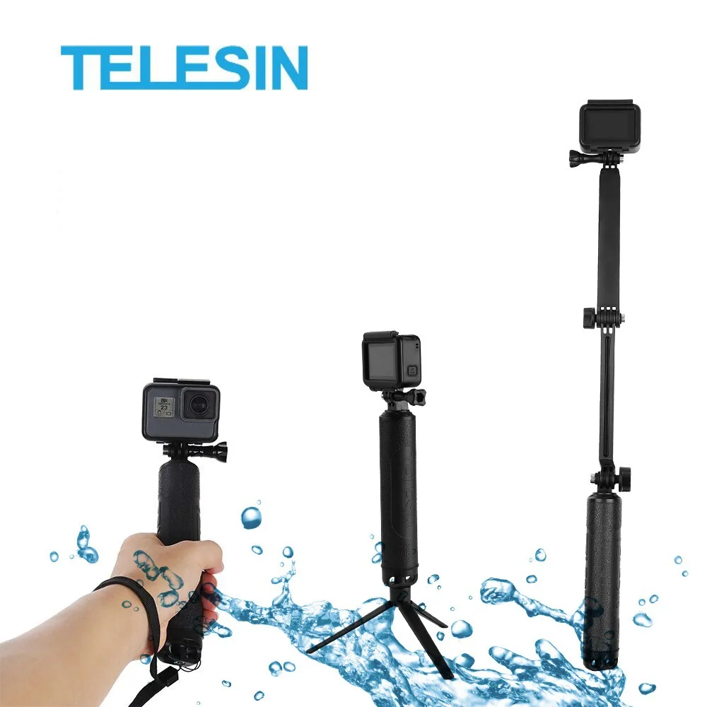 

Палка для селфи TELESIN, штатив с 3 способами флотации, для экшн-камеры смартфона