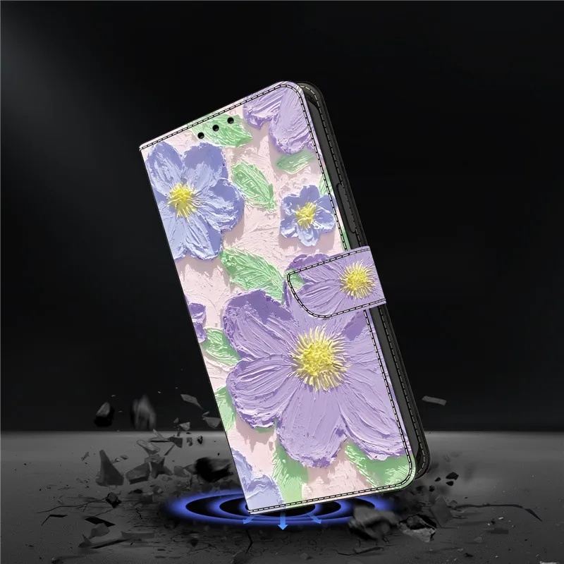 Luxurious 3D Leather Flip Phone Case Cover