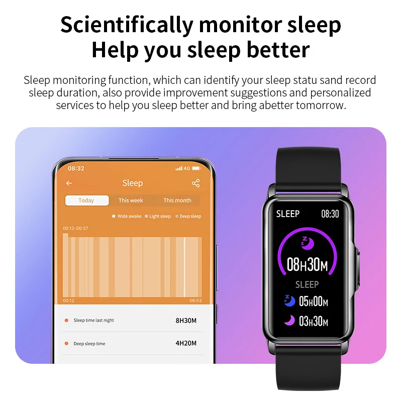 블루투스 연결 전화 스마트 시계 여성 남성 음악 피트니스 스포츠 팔찌 수면 모니터 남자 방수 Smartwatch 여성 + 박스