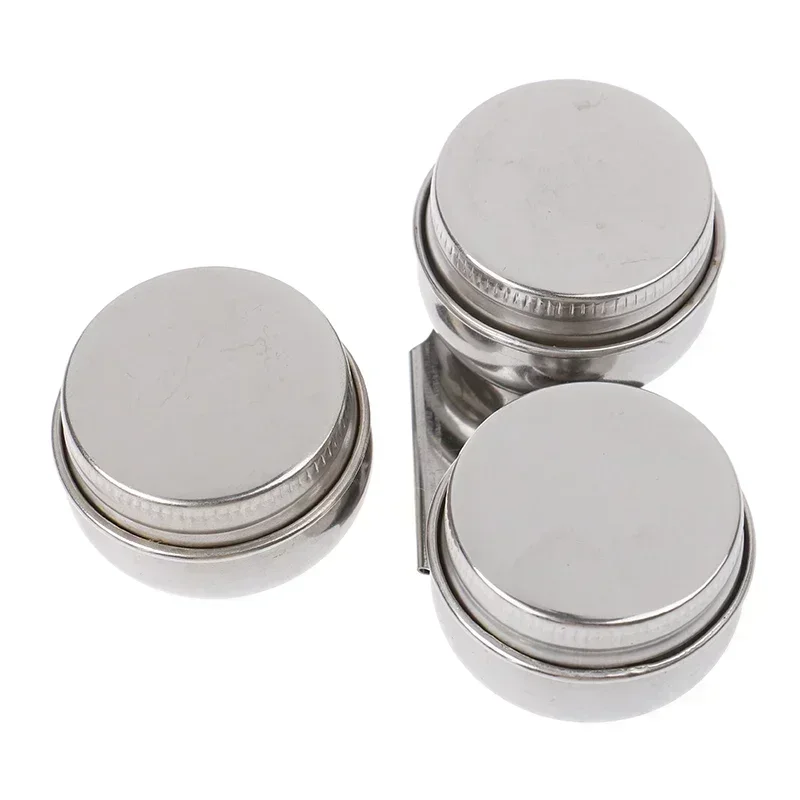 1개 스테인레스 스틸 드럼 페인팅 팔레트 유화 물감통 싱글/더블 홀 디퍼