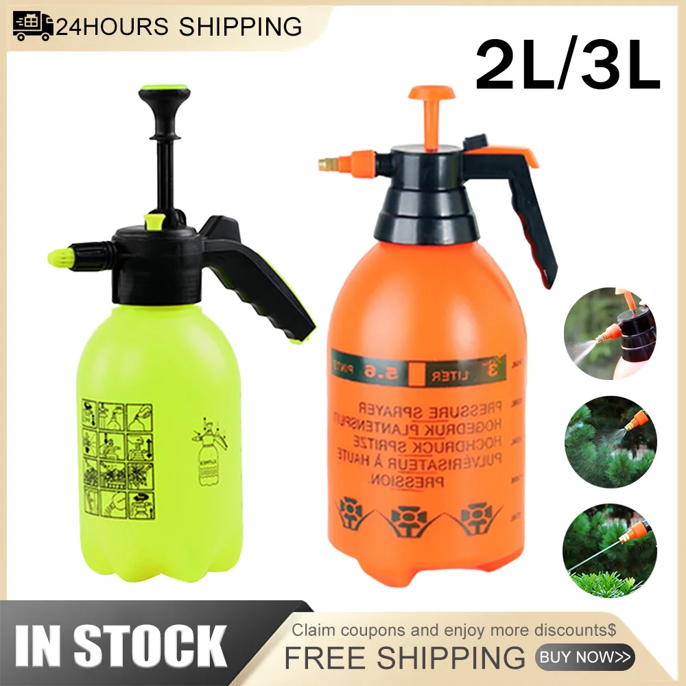 2L/3L Pressure Spray Bottle Pumped Pressure Sprayer Air Compression Pump Manual Pressure Sprayer Garden Watering Irrigation Disinfection