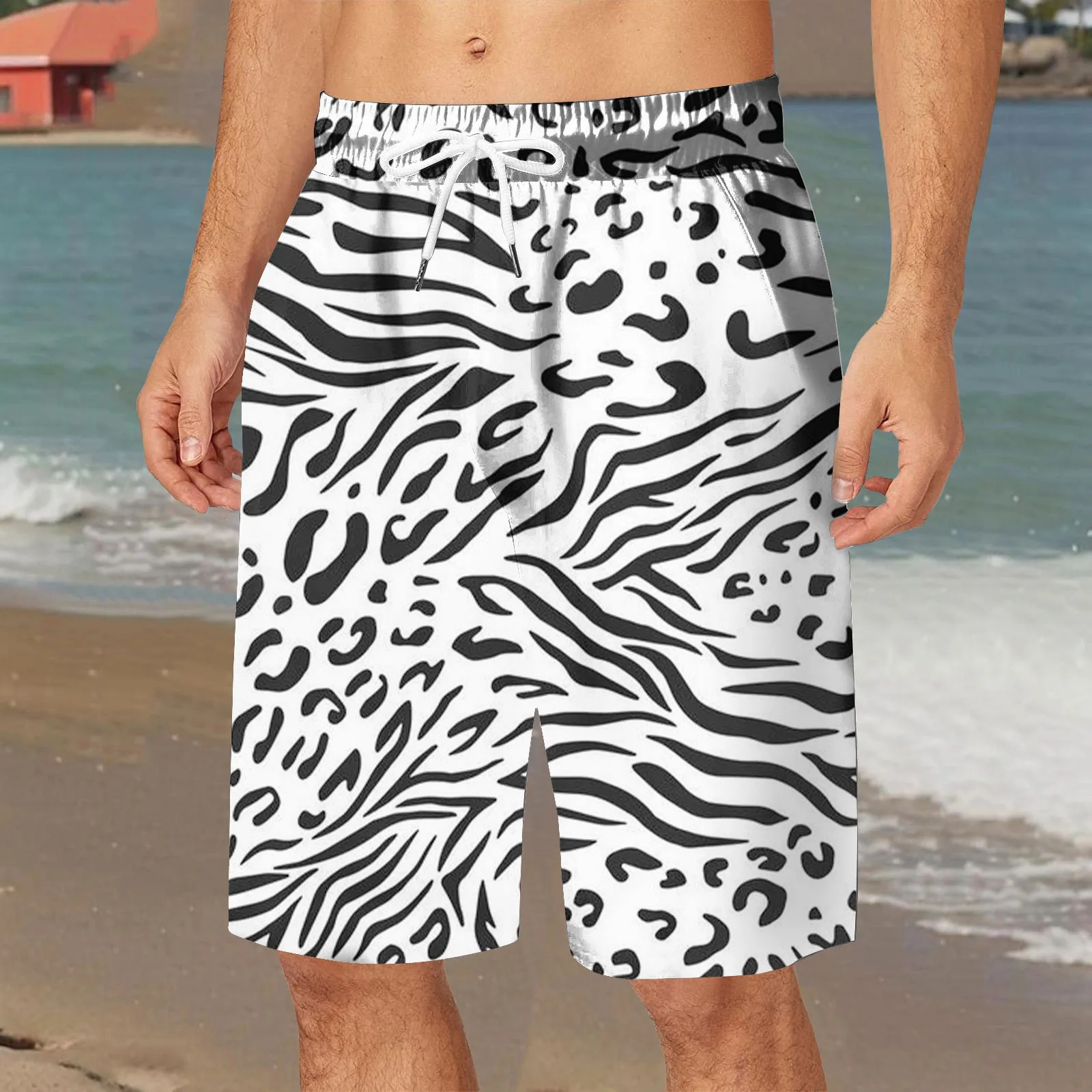 Shorts For Men Trendy Plus Size Men'S Quick Drying Trunks 5 Inch Swimsuit Mesh Beach Swimsuit Long Swim Shorts шорты мужские 3