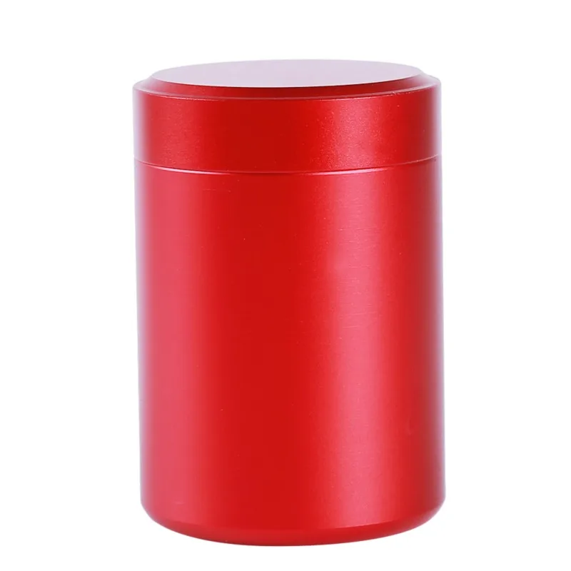 Airtight Smell Proof Container Aluminum Herb Solid Color Stash Jar Tea Coffee Storage Box Tea Box
