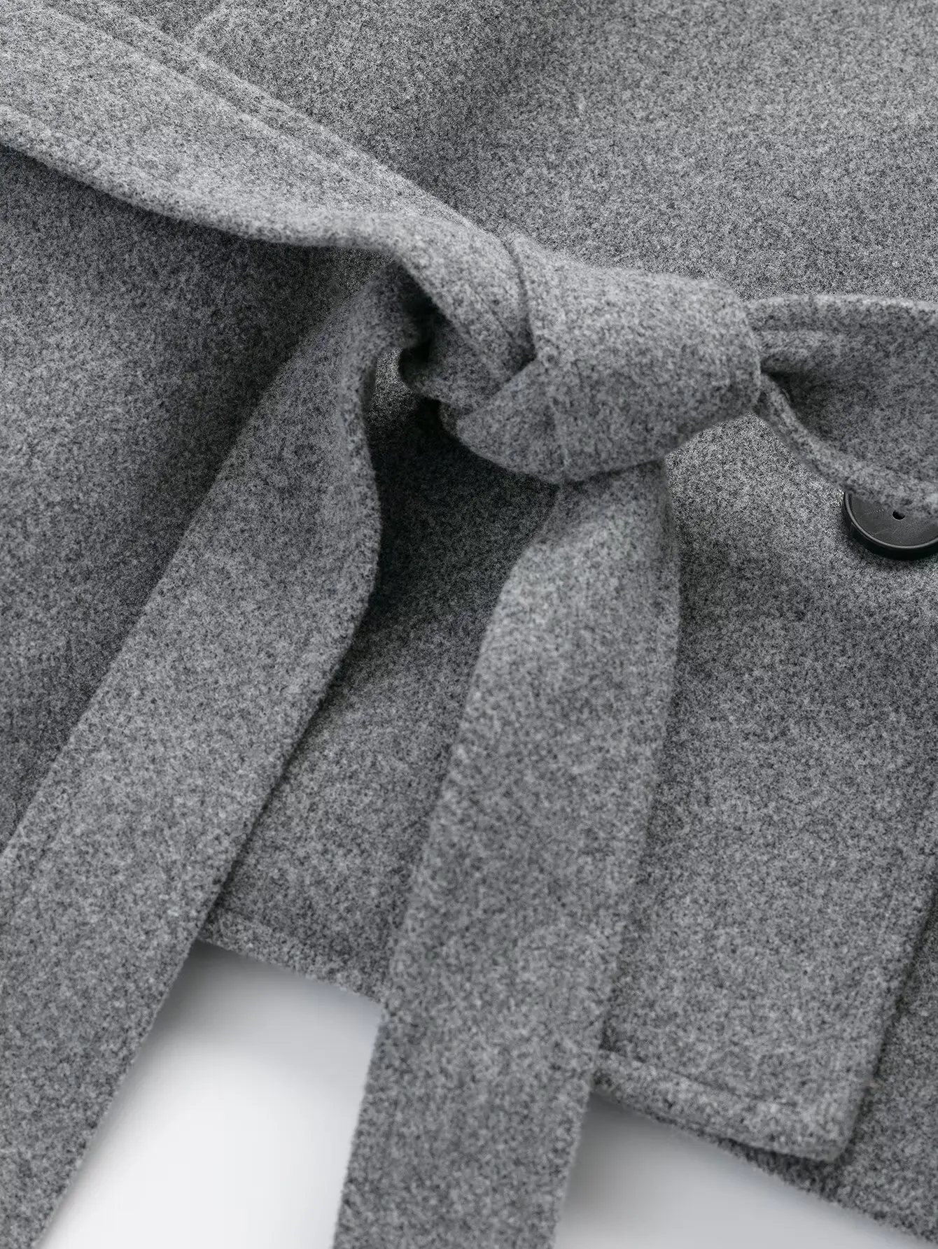 HH Damen Winter Mode Hochkragen Doppelreihiger Gürtel Kurze Jacke Damen Langarm Casual Vielseitige Pendler-Jacke – Detail 11