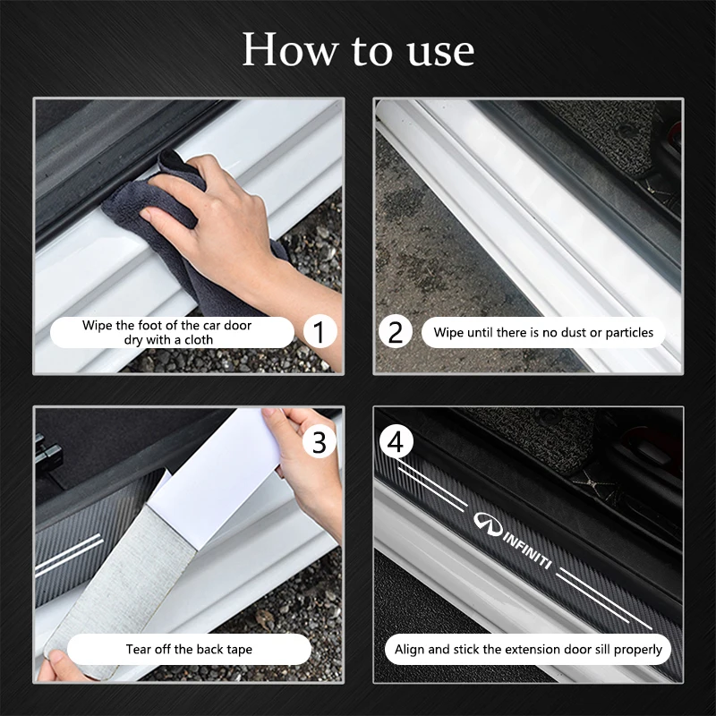 Carbon Anti-Scratch Car Sill Protection Strip