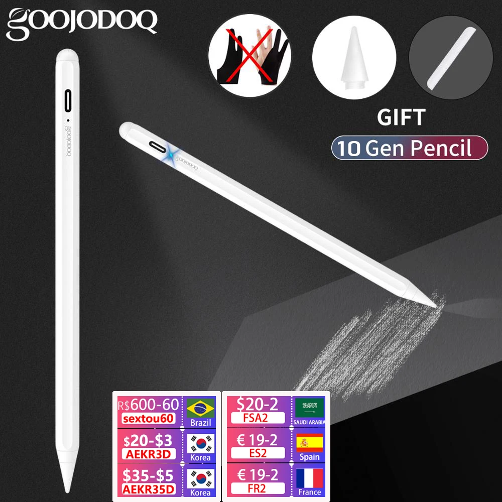 Stylet pour Apple iPad Mini - Pro - Air Pas de retard de dessin Anti Touch  par erreur Touch Pen Soft Fibre Pointe blanc - Cdiscount Informatique