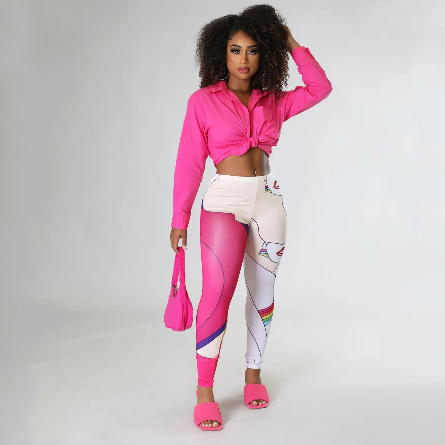 

SUJYing Summer New Women's Fashion Sexy Tight Sports Casual Printed Pants