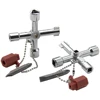 4in1 Silver Key Wrench Electrical Elevator Control Cabinet Valve Inner Triangle Quadrangle Screwdriver Tool Set 4