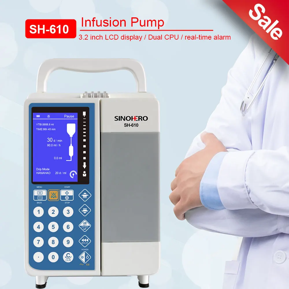 NewSH610MedicalInfusionPumpLCDDisplayRealtimeAlarmHospitals